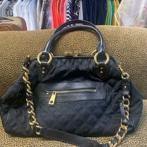Marc Jacobs black quilted nylon and leather purse. Great condition